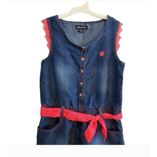 Girls Limited Too Lightweight Denim Shorts Romper Size 10