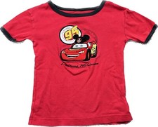 Disney Parks Kids Pj Top Cars Lightning McQueen W/ Mickey Ears Sz 8
