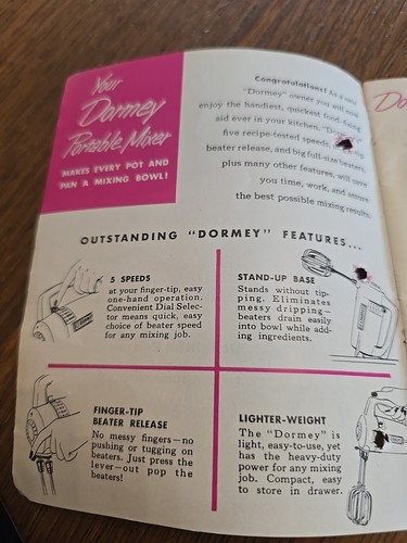 Lot Of 3 Vtg Appliance Booklets Dormey Mixer, West Bend Bean Pot, Arvin Grill - Picture 3 of 15