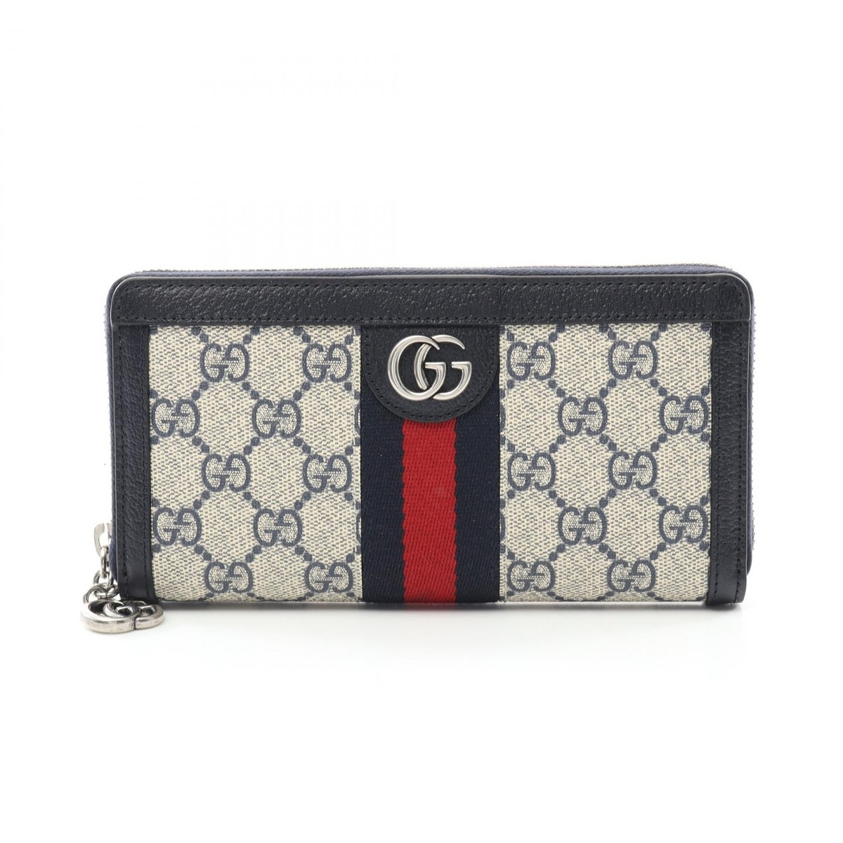 GUCCI Ophidia GG Supreme Sherry Line Around long wallet purse