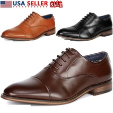 Men Oxford Shoes Formal Casual Shoes Lace up Wedding Shoe Dress Shoe Size6.5-15