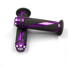 For YAMAHA Honda SUZUKI KAWASAKI Motorcycle Purple 7/8" Handle Bar Hand Grips