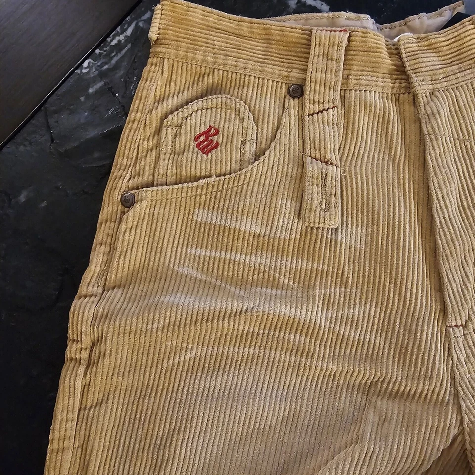 Pantalones de pana vintage Rocawear Y2K talla 10 jóvenes 26 pierna ancha holgados pantalones de mezclilla skater Foto 3 de 4