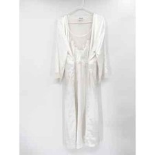 Cinema Etoile Peignoir Robe Chemise Embroidered Satin Set Bridal Size S