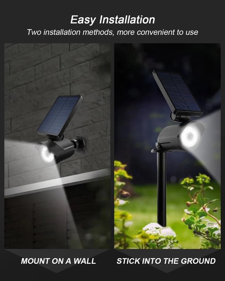 Pack of 2 Solar Motion Sensor 8 LED Dummy Camera Outdoor Security Light in UK - Image 3 of 4