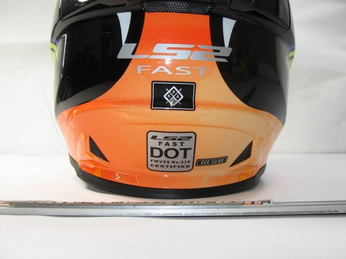 LS2 FAST MINI SMALL YOUTH HELMET EXPLOSIVE YELLOW 437-4002 NEW DOT jh - Picture 7 of 9