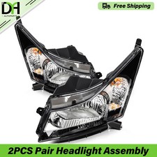 Pair Black Housing Headlight Assembly For Chevrolet Cruze Sedan 4-door 2011-2015 Pair Black Housing Headlight Assembly For Chevrolet Cruze Sedan 4-door 2011-2015