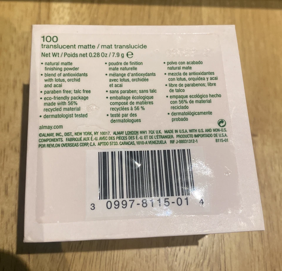 Almay Pure Blends Loose Finishing Powder TRANSLUCENT MATTE 100 SEALED CAP + Al🎁 - Image 3 of 4