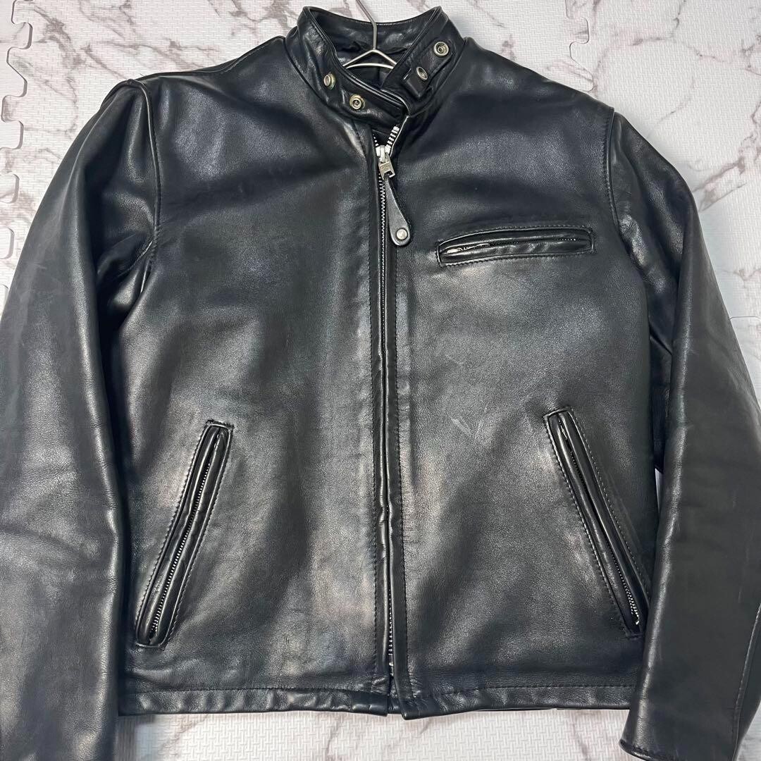 【米国製、本革】schott(38)641 シングルライダース　革ジャン Schott N.Y.C ショット USA LINE 641 ステアハイド シングル