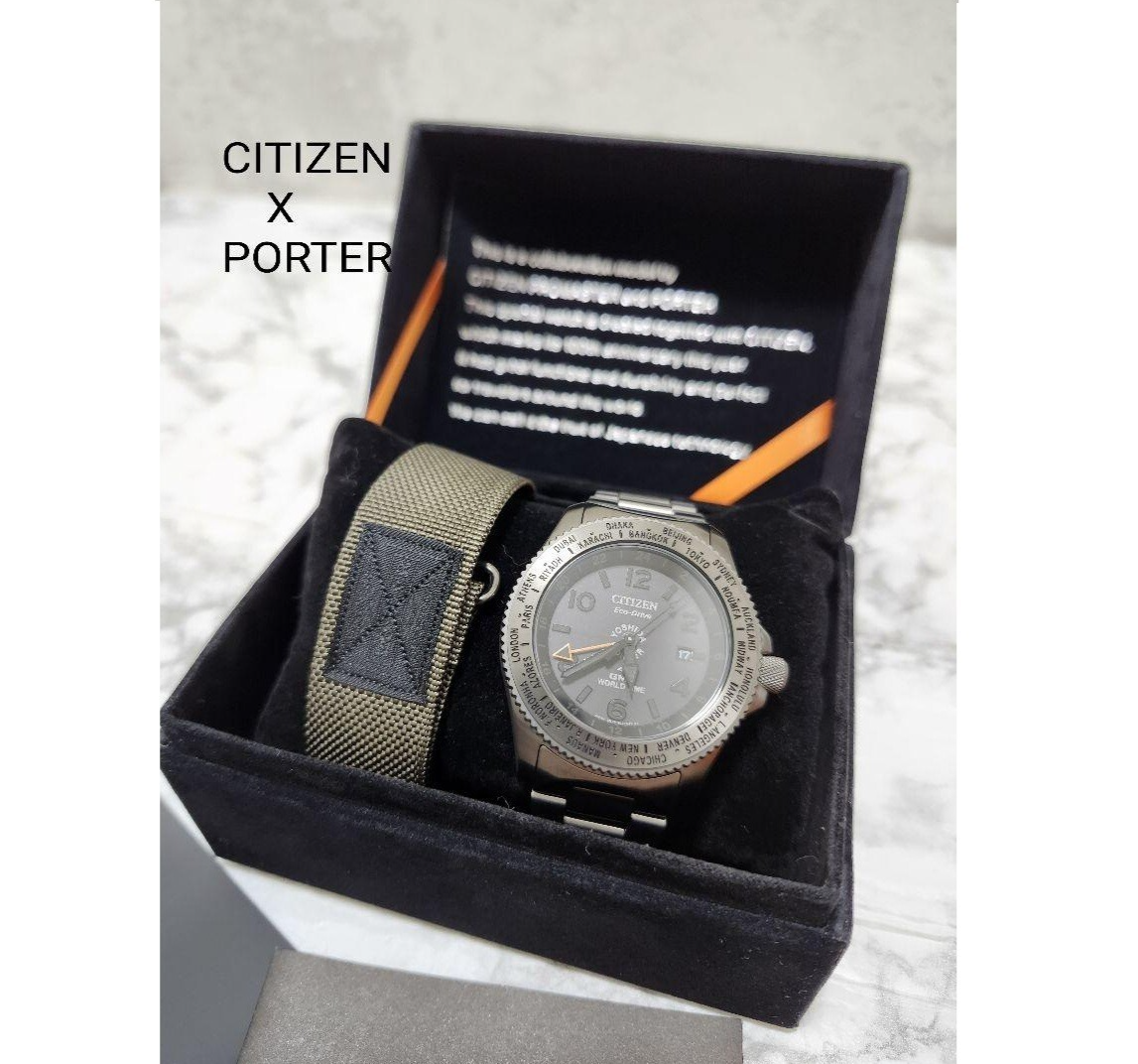 CITIZEN X PORTER WORLD　TIMES　GMT　限定ウォッチ Citizen X Porter World Times Gmt Exclusive Promaster Silver