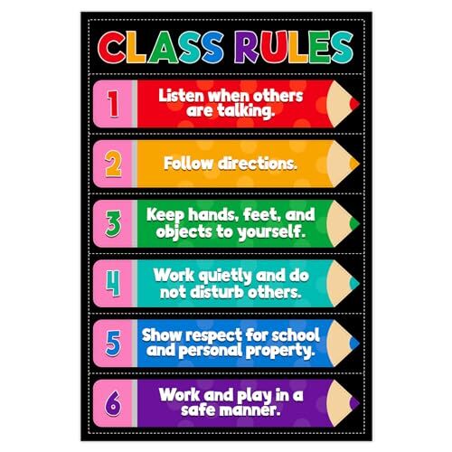 Classroom Rules Poster - Class Rules Poster for Classroom Accessible - Picture 1 of 6