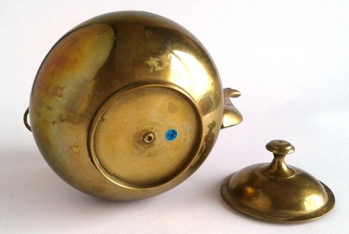 Antique Brass Teapot 1960s Germany FV8 Quite Rare Collector's Kettle 19.5 cm - Picture 2 of 5