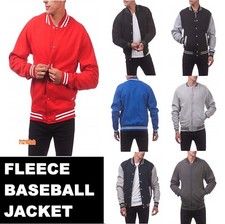 PRO CLUB MEN'S BASEBALL VARSITY COLLEGE LETTERMAN FLEECE JACKET BIG  TALL S-7XL