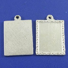 8pcs 28 19mm Nickel Tone Picture Frame Charms H3104
