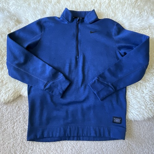 NIKE Golf 1/4 Zip Pullover Mens Size Small Performance Lightweight Blue