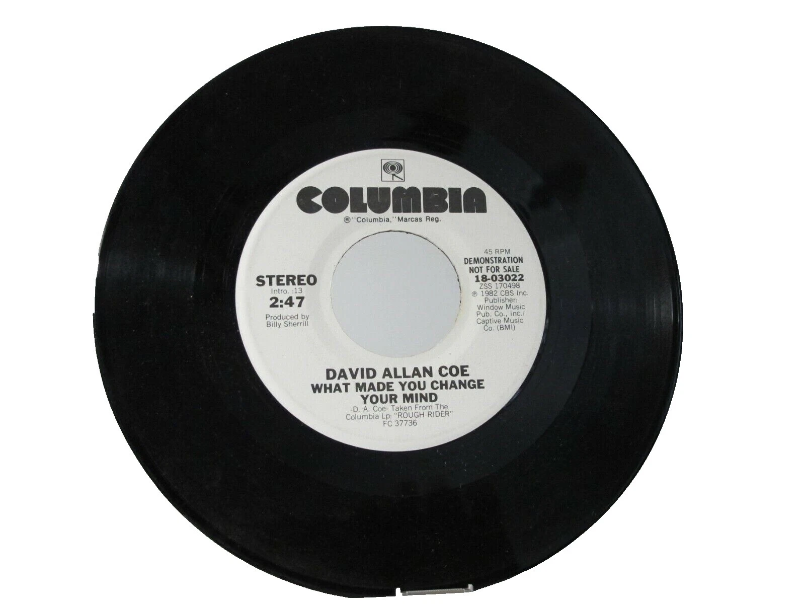 Discos de vinilo de Rock David Allan Coe