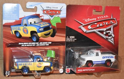 カーズ Disney Pixar Cars DEXTER HOOVER WITH GREEN FLAG & KRIS REVSTOPSKI