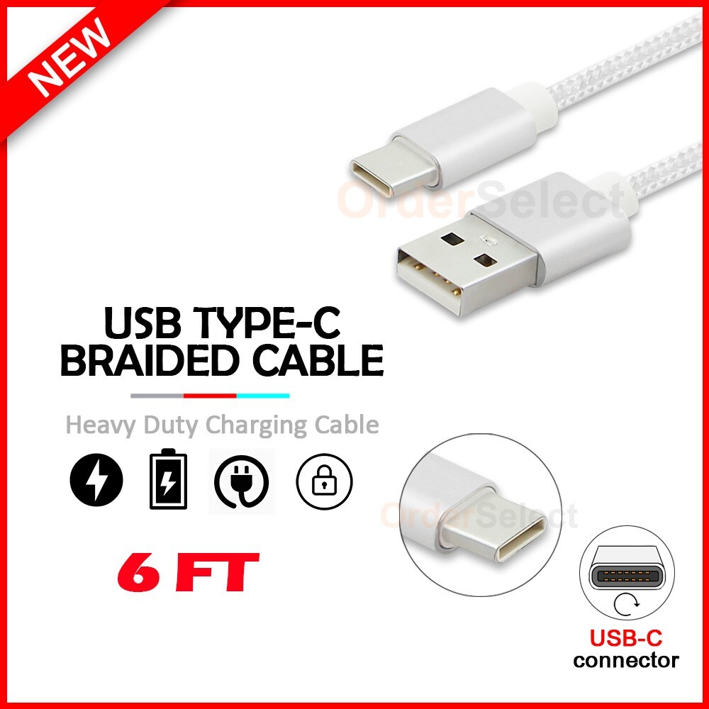 6ft Durable USB-C Fast Charging Cable for Samsung XCover 6 Pro & XCover 5
