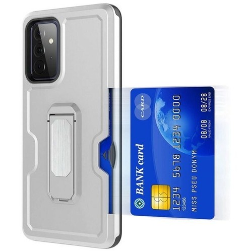 Custodia telefono Silver Eclipse Legend Samsung A72 5G vetro temperato cavalletto - Foto 2 di 4
