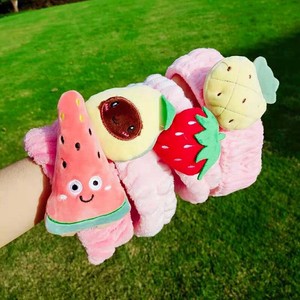 Strawberry-Pineapple-Plush-Headband-Soft-Elastic-Fruit-Hairband-Makeup-Headwraps