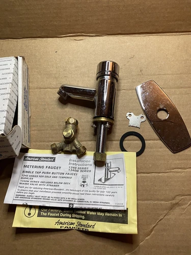 American Standard Metering Faucet 1340M000.002 Single Hole Deck Mount Chrome NIB