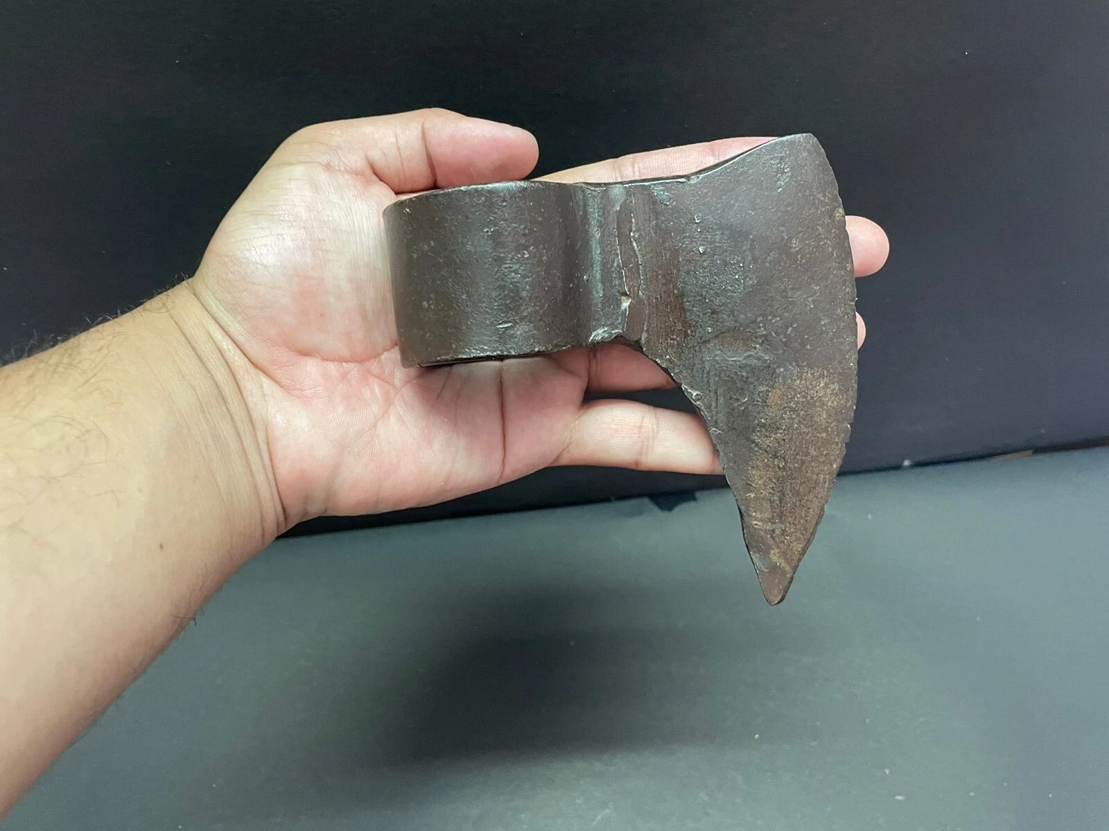 Old Vintage Hand Forged Rustic Iron Axe Hatchet / Axe Head Wood Cutter Tool B3