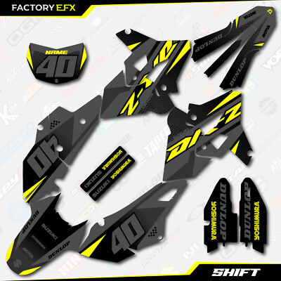 Gray & Yellow Shift Polisport Restyle Graphics Kit fits Suzuki Drz400 Drz400sm