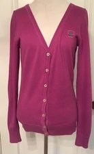 GAASTRA women's sweater CARDIGAN Purple V-neck Nautical Supplies Size M