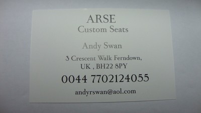 arse custom comfort seats