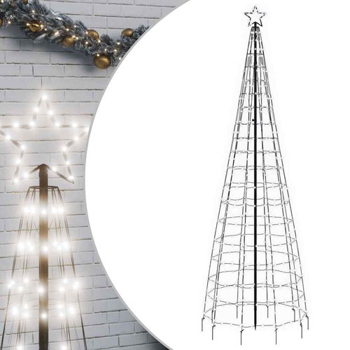 Albero di Natale LED Illuminatao con Picchetti 570LED Bianco Freddo 300cm - Foto 3 di 5