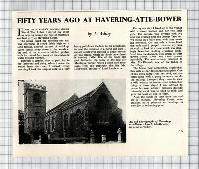 Havering Atte Bower Essex L Ashley Lockwood Havering Court - 1965 Steckling