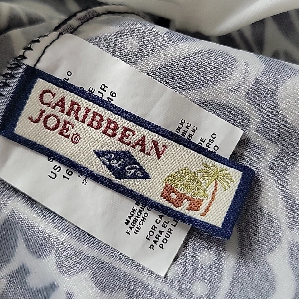 Caribbean Tankini Swim Top ~ Sz 16 ~ Black & White - Image 4 of 4