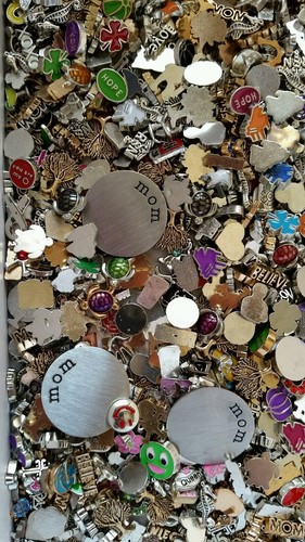 50 WHOLESALE FLOATING CHARM - SILVER & GOLD-MIXED-US SELLER-FAST SHIPPING-LOCKET - Picture 3 of 8