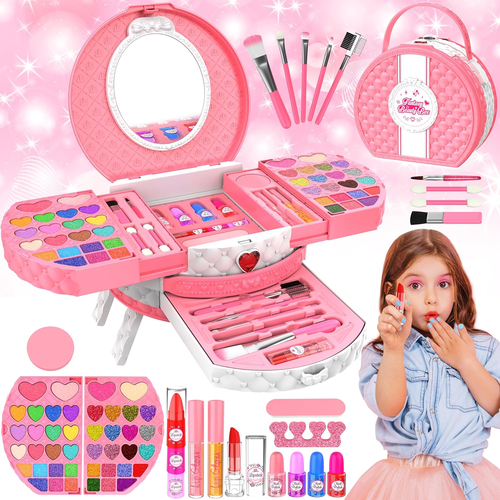 Mädchen Make-up Set waschbar Sicher Spielzeug Geschenke 3 4 6 8 9 Jahre - Bild 11 von 12