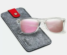 Polarspex Polarized Retro Kids Boys Girls Sunglasses with Felt Pouch Pink