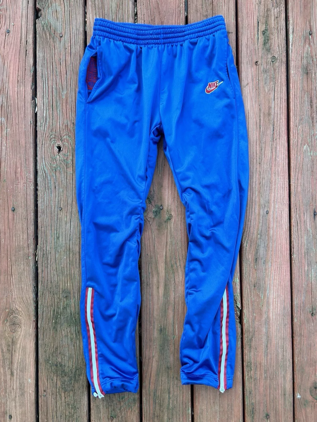 Pantalon de survêtement homme Nike Vintage 2003 RARE Basketball Cour Suprême Bleu Rouge Blanc