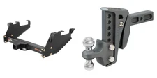 CURT Trailer Hitch Class 5 Tow Kit Adjustable Cushion Ball Mount - 15317 45951