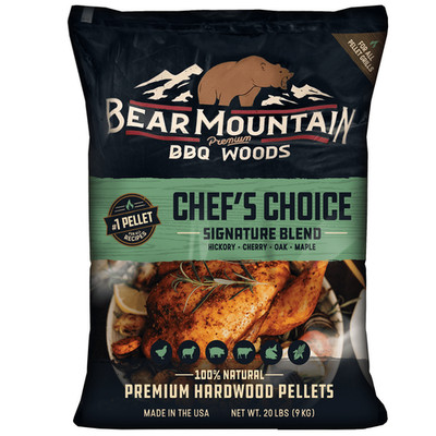 Bear Mountain Chef's Choice Signature Blend Premium BBQ Wood Pellets, 20 lbs