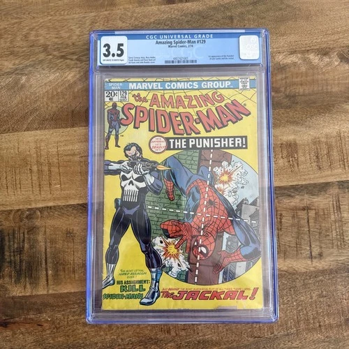 CGC 3.5 AMAZING SPIDER-MAN #129 MARVEL 1974 1ST APPEARANCE THE PUNISHER, JACKAL