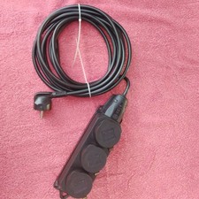 Gummi-Verl&auml;ngerungsleiste  ,Max 3600 Watt  ,3x230V 1,5-5m Kabel , KATEC