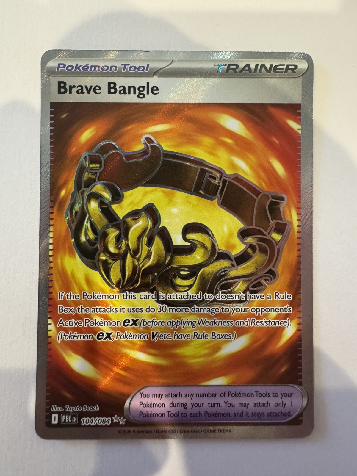 Brave Bangle 104/084 Ultra Rare Pitch Black Pokemon Holo Near Mint