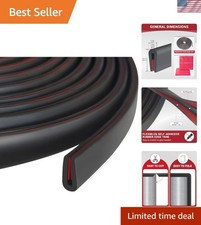 Rubber Edge Trim, 1/16" Self Adhesive Flexible U Channel Edge Protecter for S...