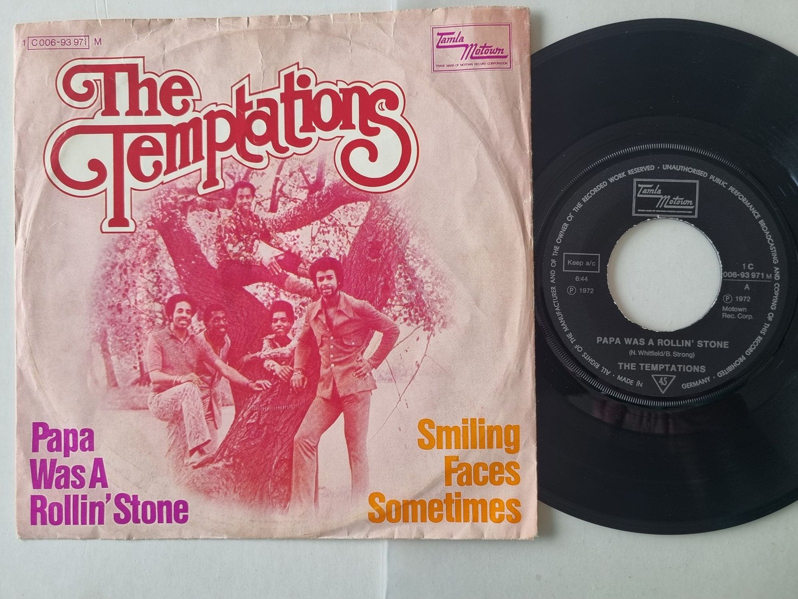 The Temptations - Papa Was A Rollin' Stone 7'' Vinyl Germany