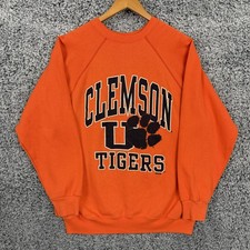 Vintage Clemson Tigers Sweater Adult XL Sweatshirt Crewneck USA Made 90s Tultex