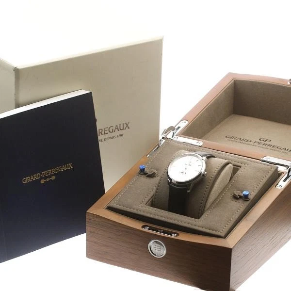 Girard Perregaux — Girard-Perregaux 49535-11-1311-BB60 40mm SS Silver Dial Automatic Watch #C16446