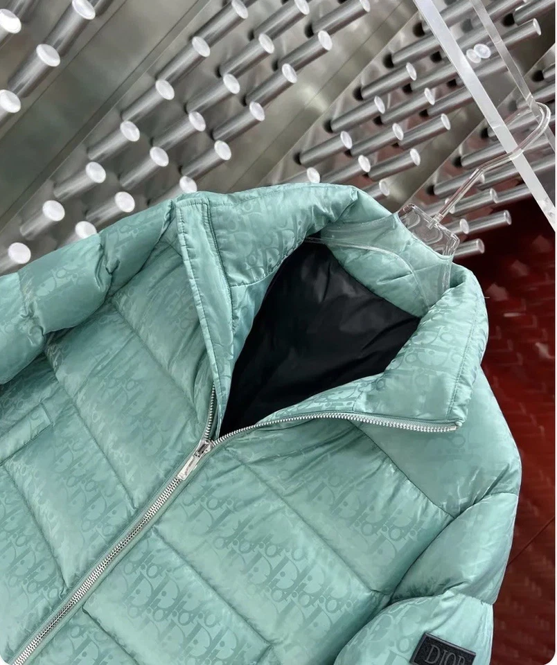 CHRISTIAN DIOR OBLIQUE PUFFER JACKET GREEN MEDIUM - Image 4 of 4