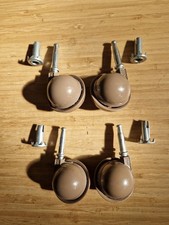 4 x VINTAGE Kenrick Shepherd Mini Castors stud fitting