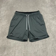 Bylt Shorts Mens Large Gray Active + Lined Performance Gym Running Training 6"