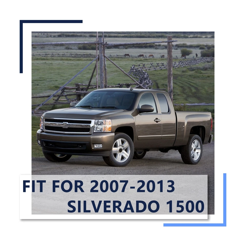 Mesh style Black&Chrome Upper Grille For Chevrolet Silverado 1500 2007-2013 Foto 4 de 4