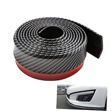 Universal Car Front Bumper Spoiler Rubber Sticker Lip Splitter Carbon Fibre